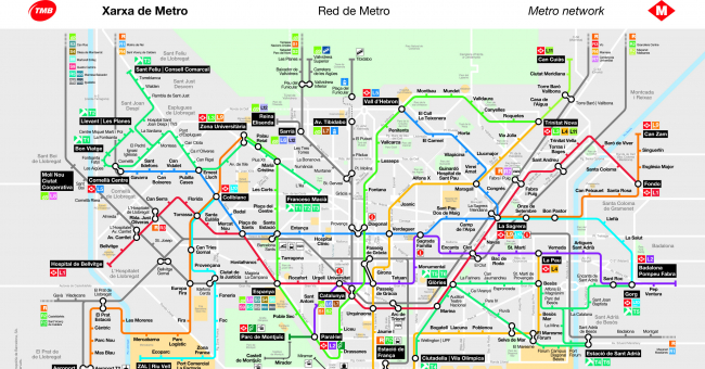 Planol metro barcelona