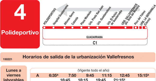 Tabla de horarios y frecuencias de paso en sentido ida Línea 160: Moncloa - Aravaca