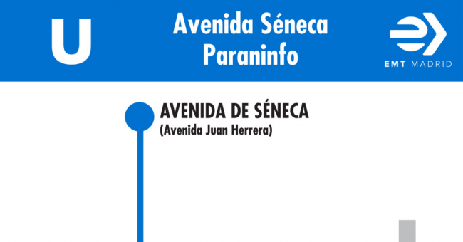 Tabla de horarios y frecuencias de paso en sentido ida Línea U: Avenida de Séneca - Paraninfo Universidad