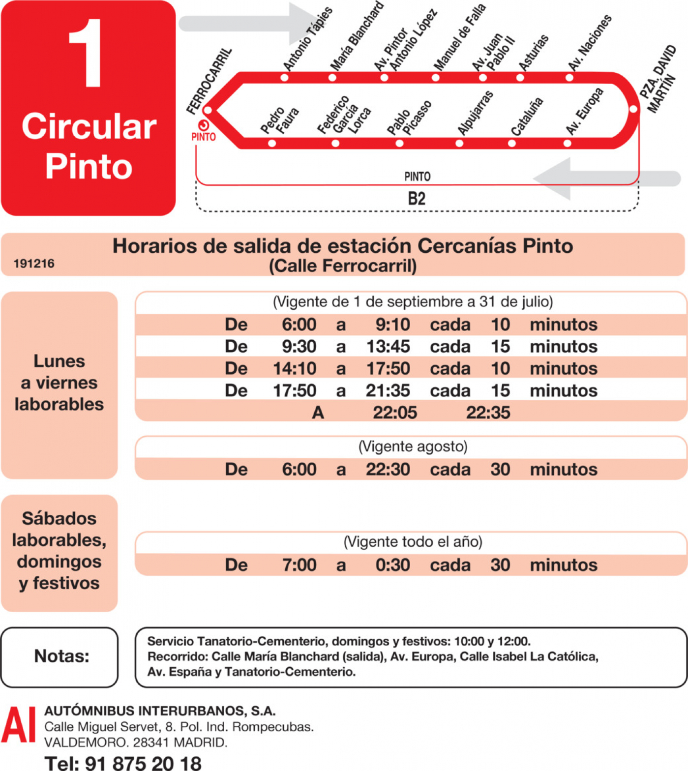 HORARIOS AUTOBUS URBANO horarios autobus urbano: