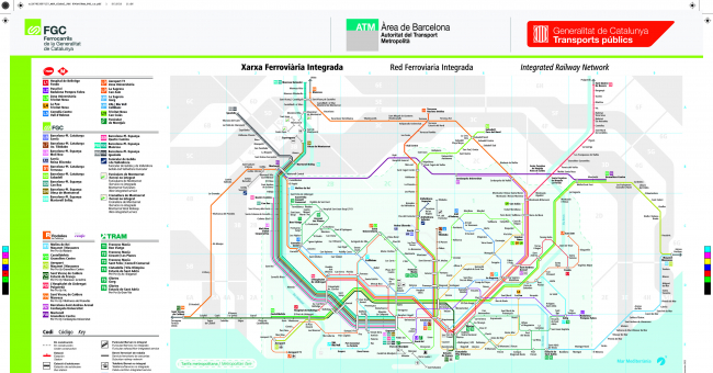 Plano de Ferrocarriles de Cataluña (FGC)