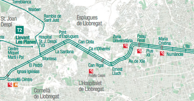 Plano del Tranvía de Barcelona (TRAM)