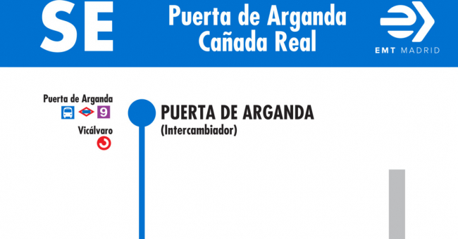 Tabla de horarios y frecuencias de paso en sentido ida Línea SE 718: Puerta de Arganda - Cañada Real