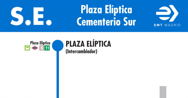 Tabla de horarios y frecuencias de paso en sentido ida Línea SE 702: Plaza Elíptica - Cementerio Sur