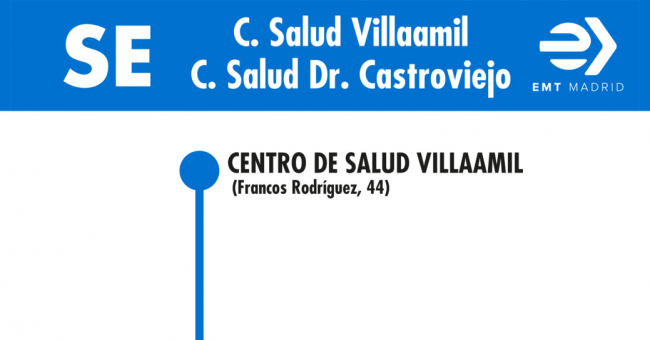 Tabla de horarios y frecuencias de paso en sentido ida Línea SE 727: Centro de Salud Villamil - Centro de Salud Doctor Castroviejo