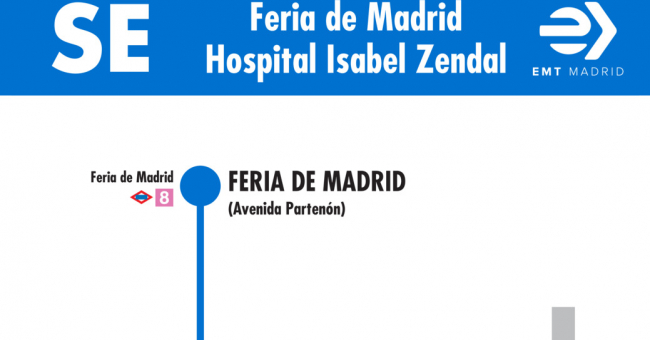 Tabla de horarios y frecuencias de paso en sentido ida Línea SE 709: Feria de Madrid - Hospital Isabel Zendal