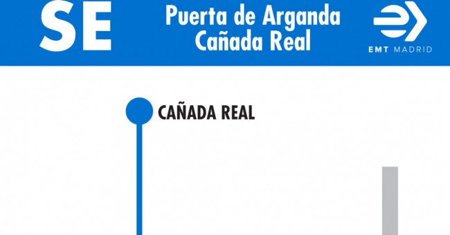 Tabla de horarios y frecuencias de paso en sentido vuelta Línea SE 718: Puerta de Arganda - Cañada Real