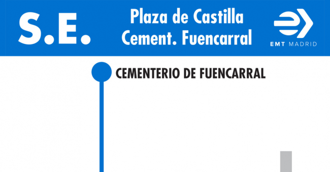 Tabla de horarios y frecuencias de paso en sentido vuelta Línea SE 704: Plaza de Castilla - Cementerio de Fuencarral
