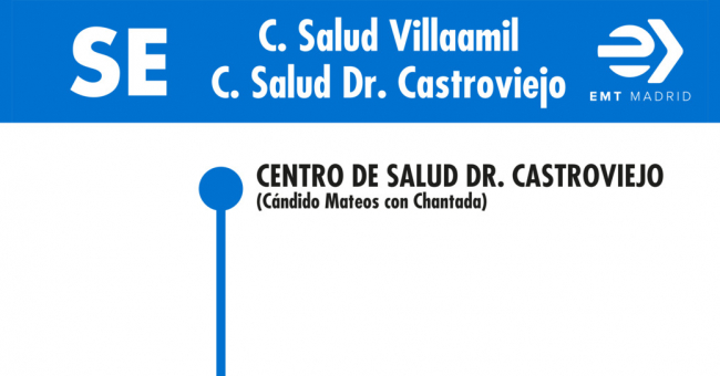 Tabla de horarios y frecuencias de paso en sentido vuelta Línea SE 727: Centro de Salud Villamil - Centro de Salud Doctor Castroviejo
