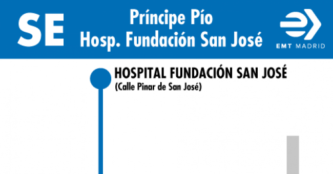 Tabla de horarios y frecuencias de paso en sentido vuelta Línea SE 832: Príncipe Pío - Hospital Fundación San José