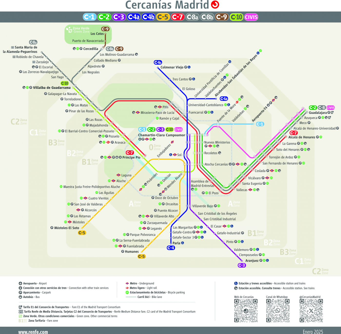 Egoísmo vacunación mueble Plano de RENFE Cercanías Madrid 2022