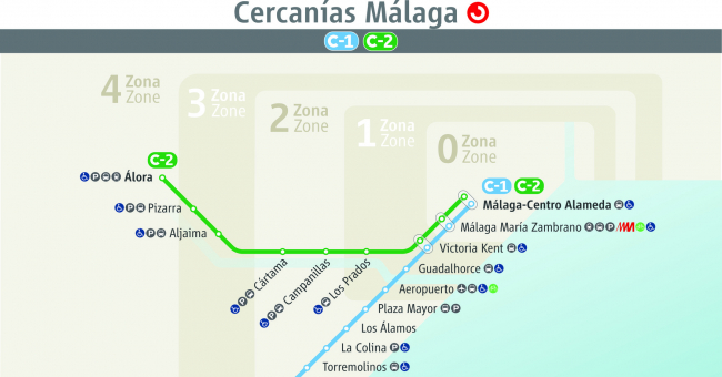 Plano de RENFE Cercanías Málaga