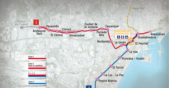 Plano de Metro Málaga