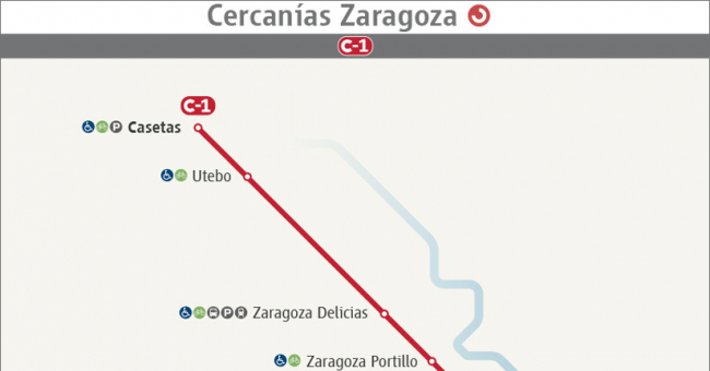 Plano de RENFE Cercanías Zaragoza